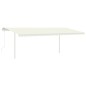 vidaXL Markise Manuell Einziehbar mit LED 6x3 m Creme vidaXL Markise Manuell Einziehbar mit LED 6x3 m Creme