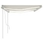 vidaXL Markise Manuell Einziehbar mit LED 6x3 m Creme vidaXL Markise Manuell Einziehbar mit LED 6x3 m Creme