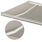 vidaXL Markise Manuell Einziehbar mit LED 6x3 m Creme vidaXL Markise Manuell Einziehbar mit LED 6x3 m Creme