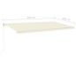vidaXL Markise Manuell Einziehbar mit LED 6x3 m Creme vidaXL Markise Manuell Einziehbar mit LED 6x3 m Creme