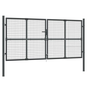 vidaXL Mesh-Gartentor Anthrazit 300x175 cm Verzinkter Stahl