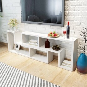 vidaXL Fernsehschrank doppelt L-förmig Weiß
