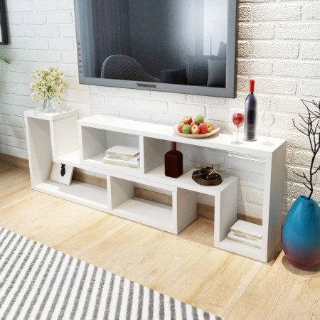vidaXL Fernsehschrank doppelt L-förmig Weiß