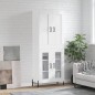 vidaXL Highboard Hochglanz-Weiß 69,5x34x180 cm Holzwerkstoff vidaXL Highboard Hochglanz-Weiß 69,5x34x180 cm Holzwerkstoff