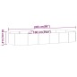 vidaXL Hochbeet Pulverbeschichteter Stahl 249x100x36 cm Grau vidaXL Hochbeet Pulverbeschichteter Stahl 249x100x36 cm Grau