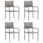 5-tlg. Garten-Essgruppe Poly Rattan Anthrazit 5-tlg. Garten-Essgruppe Poly Rattan Anthrazit