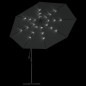 vidaXL Ampelschirm mit LED-Leuchten und Metall-Mast 350 cm Antrazit vidaXL Ampelschirm mit LED-Leuchten und Metall-Mast 350 cm Antrazit