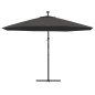 vidaXL Ampelschirm mit LED-Leuchten und Metall-Mast 350 cm Antrazit vidaXL Ampelschirm mit LED-Leuchten und Metall-Mast 350 cm Antrazit