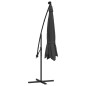 vidaXL Ampelschirm mit LED-Leuchten und Metall-Mast 350 cm Antrazit vidaXL Ampelschirm mit LED-Leuchten und Metall-Mast 350 cm Antrazit