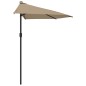 vidaXL Balkon-Sonnenschirm mit Alu-Mast Taupe 270x144 cm Halbrund vidaXL Balkon-Sonnenschirm mit Alu-Mast Taupe 270x144 cm Halbrund