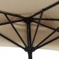 vidaXL Balkon-Sonnenschirm mit Alu-Mast Taupe 270x144 cm Halbrund vidaXL Balkon-Sonnenschirm mit Alu-Mast Taupe 270x144 cm Halbrund
