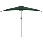 vidaXL Balkon-Sonnenschirm mit Alu-Mast Grün 300x155 cm Halbrund vidaXL Balkon-Sonnenschirm mit Alu-Mast Grün 300x155 cm Halbrund