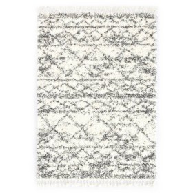 vidaXL Berberteppich Hochflor PP Beige und Sandfarben 160 × 230 cm