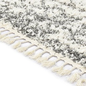 vidaXL Berberteppich Hochflor PP Beige und Sandfarben 160 × 230 cm