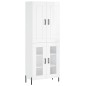 vidaXL Highboard Hochglanz-Weiß 69,5x34x180 cm Holzwerkstoff vidaXL Highboard Hochglanz-Weiß 69,5x34x180 cm Holzwerkstoff