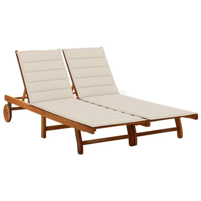vidaXL 2-Personen-Sonnenliege mit Auflagen Akazie Massivholz vidaXL 2-Personen-Sonnenliege mit Auflagen Akazie Massivholz