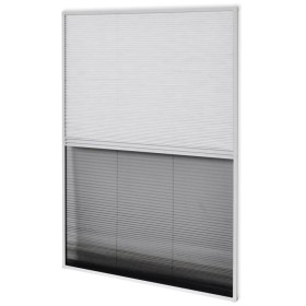 vidaXL Insektenschutz-Plissee für Fenster Jalousie Aluminium 60x80 cm 