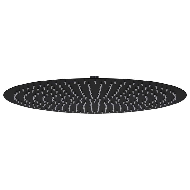 vidaXL Regenbrause Edelstahl 50 cm Rund Schwarz vidaXL Regenbrause Edelstahl 50 cm Rund Schwarz