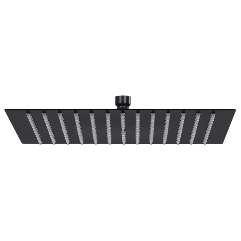 vidaXL Regenbrause Edelstahl 25x25 cm Quadrat Schwarz vidaXL Regenbrause Edelstahl 25x25 cm Quadrat Schwarz