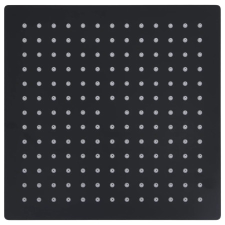 vidaXL Regenbrause Edelstahl 25x25 cm Quadrat Schwarz