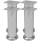 4 x Möbelfuß Sofafuß Sockelfuß Chrom rund 180 mm 4 x Möbelfuß Sofafuß Sockelfuß Chrom rund 180 mm