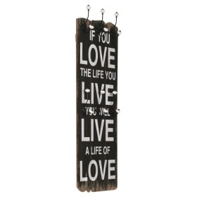 vidaXL Wandgarderobe mit 6 Haken 120 x 40 cm "LOVE LIVE" 