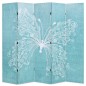 vidaXL Raumteiler klappbar 200 x 170 cm Schmetterling Blau vidaXL Raumteiler klappbar 200 x 170 cm Schmetterling Blau