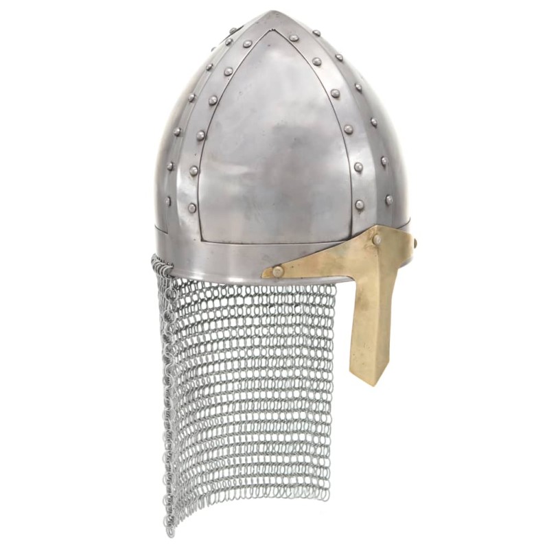 vidaXL Kreuzritter-Helm Antik Replik LARP Silbern Stahl vidaXL Kreuzritter-Helm Antik Replik LARP Silbern Stahl