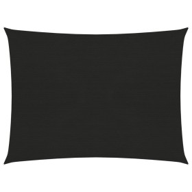 vidaXL Sonnensegel 160 g/m² Schwarz 2x3,5 m HDPE