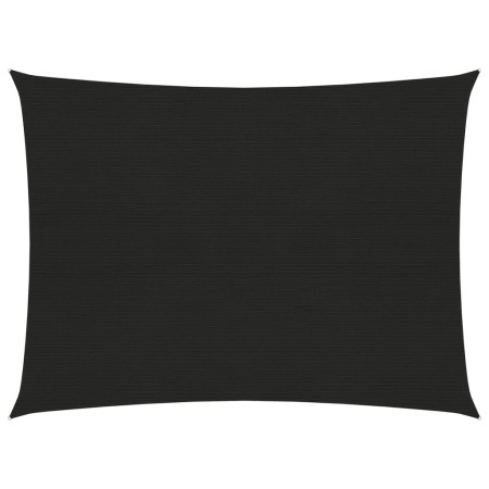 vidaXL Sonnensegel 160 g/m² Schwarz 2x3,5 m HDPE