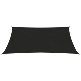 vidaXL Sonnensegel 160 g/m² Schwarz 2x3,5 m HDPE