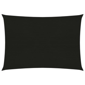 vidaXL Sonnensegel 160 g/m² Schwarz 3,5x5 m HDPE  