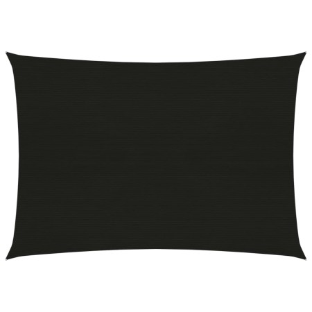 vidaXL Sonnensegel 160 g/m² Schwarz 3,5x5 m HDPE  
