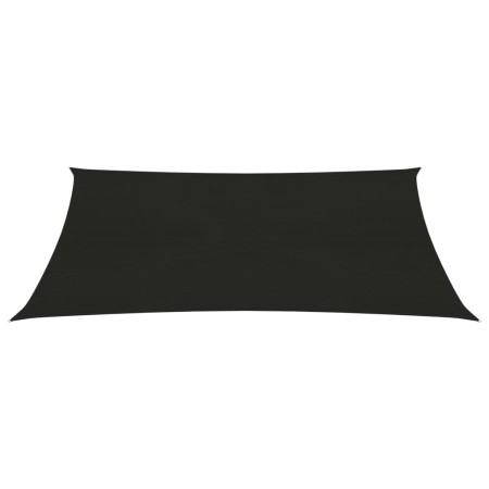 vidaXL Sonnensegel 160 g/m² Schwarz 3,5x5 m HDPE  