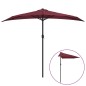 vidaXL Balkon-Sonnenschirm Alu-Mast Bordeauxrot 270x144x222cm Halbrund vidaXL Balkon-Sonnenschirm Alu-Mast Bordeauxrot 270x144x222cm Halbrund
