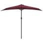 vidaXL Balkon-Sonnenschirm Alu-Mast Bordeauxrot 270x144x222cm Halbrund vidaXL Balkon-Sonnenschirm Alu-Mast Bordeauxrot 270x144x222cm Halbrund