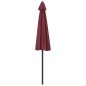 vidaXL Balkon-Sonnenschirm Alu-Mast Bordeauxrot 270x144x222cm Halbrund vidaXL Balkon-Sonnenschirm Alu-Mast Bordeauxrot 270x144x222cm Halbrund