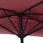vidaXL Balkon-Sonnenschirm Alu-Mast Bordeauxrot 270x144x222cm Halbrund vidaXL Balkon-Sonnenschirm Alu-Mast Bordeauxrot 270x144x222cm Halbrund