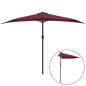 vidaXL Balkon-Sonnenschirm Alu-Mast Bordeauxrot 300x155x223cm Halbrund vidaXL Balkon-Sonnenschirm Alu-Mast Bordeauxrot 300x155x223cm Halbrund