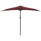 vidaXL Balkon-Sonnenschirm Alu-Mast Bordeauxrot 300x155x223cm Halbrund vidaXL Balkon-Sonnenschirm Alu-Mast Bordeauxrot 300x155x223cm Halbrund