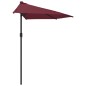 vidaXL Balkon-Sonnenschirm Alu-Mast Bordeauxrot 300x155x223cm Halbrund vidaXL Balkon-Sonnenschirm Alu-Mast Bordeauxrot 300x155x223cm Halbrund