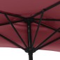vidaXL Balkon-Sonnenschirm Alu-Mast Bordeauxrot 300x155x223cm Halbrund vidaXL Balkon-Sonnenschirm Alu-Mast Bordeauxrot 300x155x223cm Halbrund
