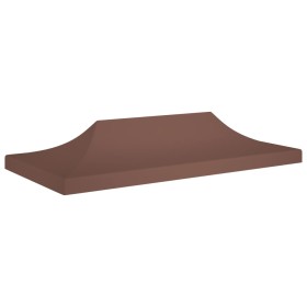 vidaXL Partyzelt-Dach 6x3 m Braun 270 g/m²