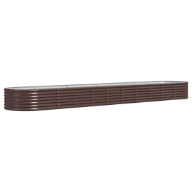 vidaXL Hochbeet Pulverbeschichteter Stahl 440x80x36 cm Braun