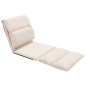 vidaXL Bodenstuhl Faltbar Creme Mikrofaser vidaXL Bodenstuhl Faltbar Creme Mikrofaser