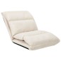 vidaXL Bodenstuhl Faltbar Creme Mikrofaser vidaXL Bodenstuhl Faltbar Creme Mikrofaser