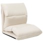 vidaXL Bodenstuhl Faltbar Creme Mikrofaser vidaXL Bodenstuhl Faltbar Creme Mikrofaser