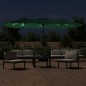 vidaXL Doppelsonnenschirm mit LEDs Grün 449x245 cm vidaXL Doppelsonnenschirm mit LEDs Grün 449x245 cm