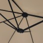 vidaXL Doppelsonnenschirm mit LEDs Taupe 449x245 cm vidaXL Doppelsonnenschirm mit LEDs Taupe 449x245 cm