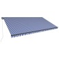 vidaXL Markise Manuell Einziehbar mit LED 600x300 cm Blau & Weiß vidaXL Markise Manuell Einziehbar mit LED 600x300 cm Blau & Weiß